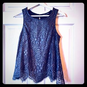 Three Pink Hearts Lace Top NWT